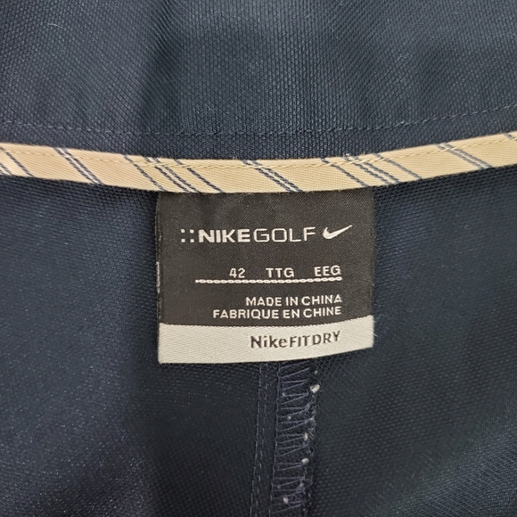 Men's Nike Golf Pleated Shorts Size 42 Navy Sports Athletic Fit Dry - Picture 9 of 12